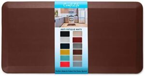 ComfiLife Anti Fatigue Floor Mat – 3/4 Inch Thick Perfect Kitchen Mat, Standing Desk Mat – Comfort at Home, Office, Garage – Durable – Stain Resistant – Non-Slip Bottom (24" x 70", Brown)