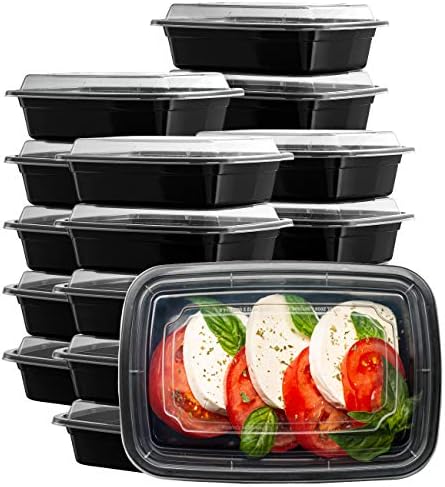 [50 Sets] 24 oz. Meal Prep Containers With Lids, 1 Compartment Lunch Containers, Bento Boxes, Food Storage Containers