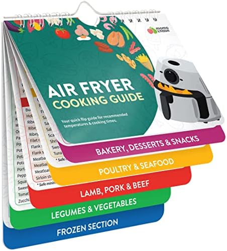 Air Fryer Cheat Sheet Magnets Cooking Guide Booklet - Air Fryer Magnetic Cheat Sheet Set Cooking Times Chart - Cookbooks Air Fryer Accessories Oven Cooking Pot Temp Guide Kitchen Conversion