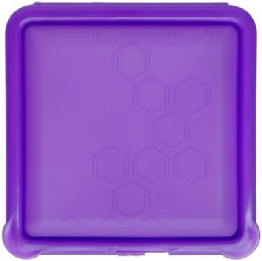 Big Bee, Little Bee | SoftShell Reusable Silicone Food Storage Container | Easy to Clean, Lays Flat, Snaps Closed | Microwave, Freezer & Dishwasher Safe | As Seen on Shark Tank | Grape