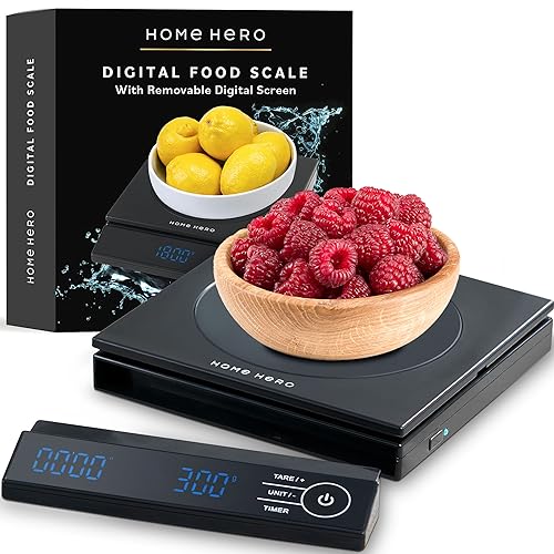 Digital Food Scale, Digital Kitchen Scale - Scale for Food Ounces and Grams, Food Scales Digital Weight Grams and Oz, Kitchen Scales Digital Weight, Digital Scale Kitchen, Food Weight Scale (Black)