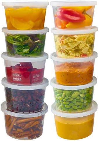 DuraHome - Deli Containers with Lids Leakproof - 40 Pack BPA-Free Plastic Microwaveable Clear Food Storage Container Premium Heavy-Duty Quality, Freezer & Dishwasher Safe (16 oz.)