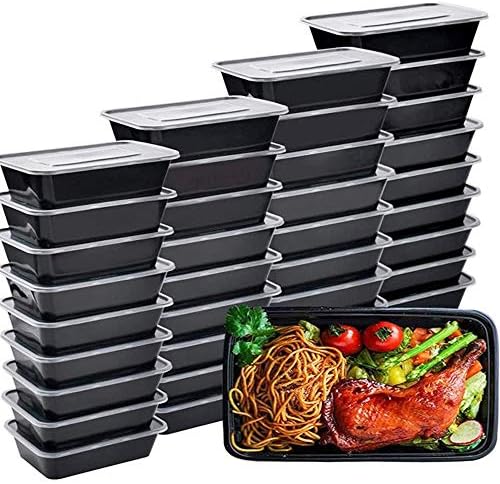 IUMÉ 50-Pack Meal Prep Containers, 26 OZ Microwavable Reusable Containers with Lids for Food Prepping, Disposable Lunch Boxes, BPA Free Plastic Boxes- Stackable, Freezer Dishwasher Healthy