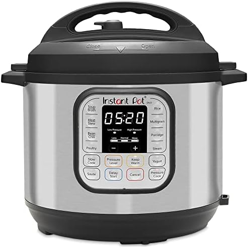 Instant Pot Duo 7-in-1 Electric Pressure Cooker, Slow Cooker, Rice Cooker, Steamer, Sauté, Yogurt Maker, Warmer & Sterilizer, Includes App With Over 800 Recipes, Stainless Steel, 6 Quart