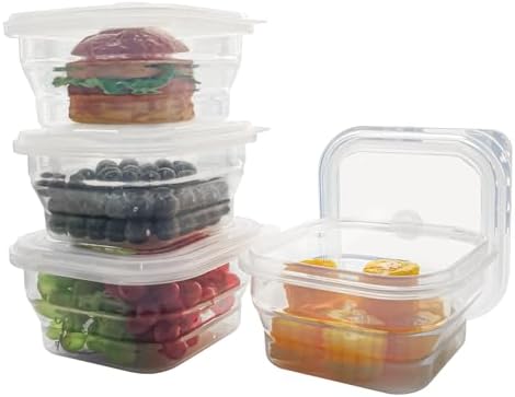 KVK Silicone Collapsible Food Storage Containers LFGB Certified with Airtight Lids - Stackable Large Storage Bowls for Snacks Fruits Leftover Microwave Freezer Safe - 32oz & 42oz 4pcs Clear