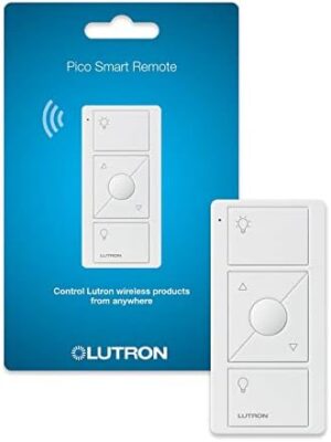 Lutron Pico Smart Remote Control for Caseta Smart Dimmer Switch | PJ2-3BRL-WH-L01R | White