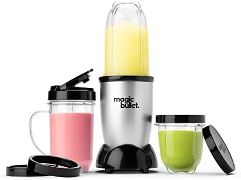 Magic Bullet Blender, Small, Silver, 11 Piece Set