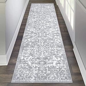 Pauwer Hallway Runner Rug 2'x8', Boho Washable Runner Rugs with Rubber Backing, Non Slip Carpet Runner for Hallways, Farmhouse Rug Runners for Kitchen Laundry Room Entryway Bathroom