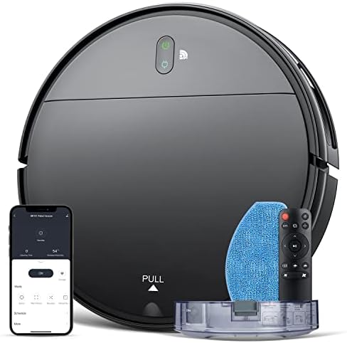 Robot Vacuum and Mop Combo, WiFi/App/Alexa, Robotic Vacuum Cleaner with Schedule, 2 in 1 Mopping Robot Vacuum with Watertank and Dustbin, Self-Charging, Slim, Ideal for Hard Floor, Pet Hair, Carpet