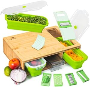 SB Simpli Better Cutting Board with Collapsible Containers and Graters Large