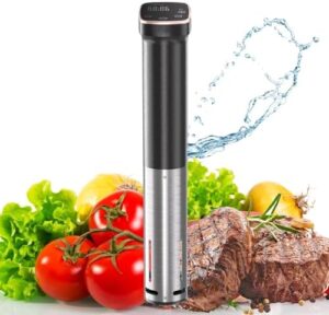 Sous Vide Machine, Sous Vide Cooker 1100W Sous Vide Precisional Machine, Ultra-quiet Working, Accurate Temperature, IPX7 Waterproof Immersion Circulator, Touch Control, Digital Timer, Fast Heating