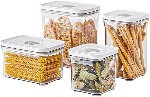 VAKUEN Premium Airtight Food Storage Containers 4-piece/Set, BPA Free, 100% Leak Proof, Keep food fresh up to 5 times longer than non-vacuum storage