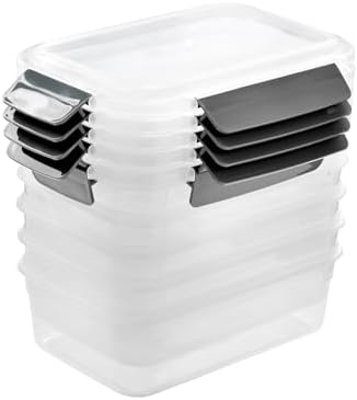 YORY BPA Free nestable food storage containers with lids extra thick leftover meal prep Lunch airtight freezer plastic container kitchen pantry organizers Set of 5 (3 Cup)