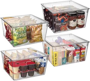 ClearSpace Plastic Storage Bins with Lids XL – Perfect Kitchen Organization or Pantry Storage – Fridge/Cabinet Organizers