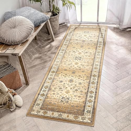 BEIMO 2x6 Area Runner Rugs for Indoor Entryway Entrance Kitchen Bathroom, Machine Washable Print Soft Floor Cover, Stain Resistant Carpet, Long Medium Pile Mat with Non Slip Rubber Backing