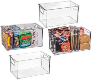 ClearSpace Plastic Pantry Organization and Storage Bins with Lids – Perfect Kitchen Organization or Kitchen Storage – Fridge Organizer, Refrigerator Organizer Bins, Cabinet Organizers