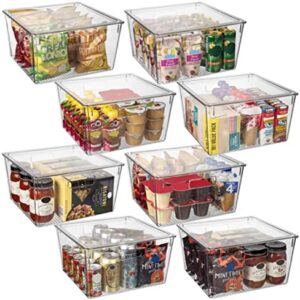 ClearSpace Plastic Storage Bins with Lids XL – Perfect Kitchen or Pantry Organization – Fridge Organizer and Storage Bins, Cabinet Organizers