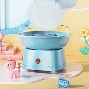 Cotton Candy Machine for Kids, 500W Efficient Electric Heating, Electric Cotton Candy Maker with Large Food Grade Splash-Proof Plate for Home Kids Birthday Family Party（blue）