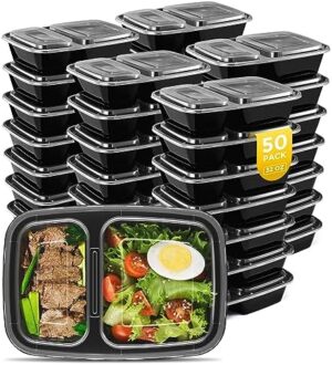 Glotoch 50 Pack 32OZ【2023 Upgrade】Meal Prep Container Microwave Safe,Extra Large &Thick Food Storage Containers With Lids,Durable Bento Boxes BPA-free, Stackable,Dishwasher/Freezer Safe