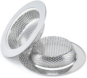 Honmein 2 PCS Sink Strainer for Most Kitchen Sink Drain Basket, Upgraded Double-Layer Safe Design Kitchen Sink Strainer (4.5 Inch).