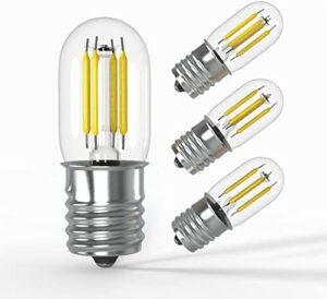 Jensense LED Appliance Bulb E17 4W 40 Watt Equivalent 5000K Refrigerator Under Range Hood Above Stove LED Light Bulb Non-dimmable 4 Pack