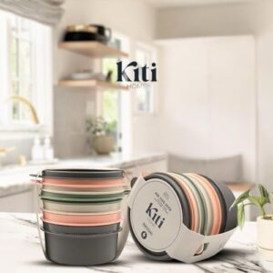 KİTİ HOME Set of 8 Small Round 9 oz Deli Containers with Lids, Airtight Leakproof Reusable Food Storage, Plastic To Go Bento Box, Mini Lunch Box, Snack Storage Bowl, for Kitchen, Picnic (8)