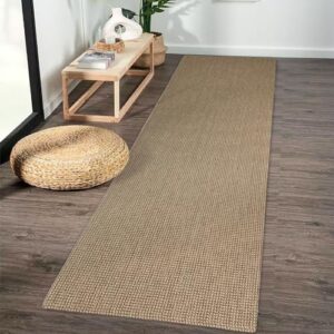 KOZYFLY Boho Runners for Hallways 2x8 ft Washable Hall Carpet Runner Non Slip Kitchen Rug Jute Natural Cotton Entryway Runner Rugs Throw Bedside Rugs for Indoor Hallway Bedroom Kitchen