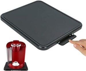 Kitchen Caddy Sliding Tray, Appliance Coffee Maker Slider Large Rolling Tray Under Cabinet Countertop Storage Moving Sliders for Stand Mixer Air Fryer Toaster Blender with Wheels (11.7'' W × 13.8''D)