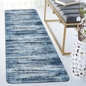 Lahome Modern Ombre Hallway Runner Rug - 2x6 Washable Runner Rugs with Rubber Backing Non-Slip Throw Stain Resistant Kitchen Runner, Blue Floor Indoor Carpet Runners for Entryway Bathroom Laundry Room