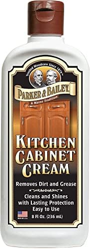 PARKER & BAILEY KITCHEN CABINET CREAM - Multisurface Wood Cleaner And Polish Furniture Quick Shine Restorer Protector Surface, House Cleaning Supplies Home Improvement 8oz