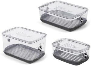 ProKeeper+ by Progressive Stackable Produce ProKeeper Storage Container with Stay-Fresh Vent System (PKS-3PC-Produce+)