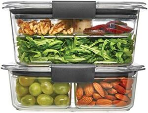 Rubbermaid Brilliance Food Storage Container, Salad and Snack Lunch Combo Kit, Clear, 9 Piece Set 1997843