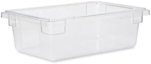 Rubbermaid Commercial Products,Polycarbonate Food Storage Box/Tote for Restaurant/Kitchen/Cafeteria, 3.5 Gallon, Clear (FG330900CLR)