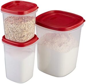 Rubbermaid Easy Find Lids Food Storage Containers, Racer Red, 6-Piece Set