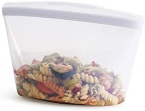 Stasher Reusable Silicone Storage Bag, Food Storage Container, Microwave and Dishwasher Safe, Leak-free, 4 Cup Bowl, Clear