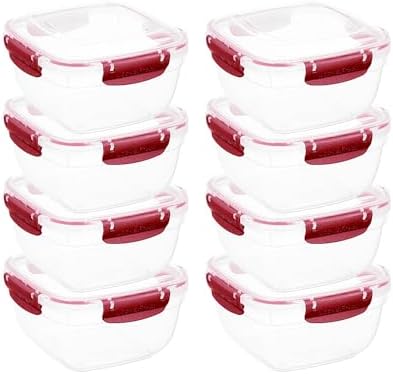 Superio Food Storage Container, 48 oz, Red