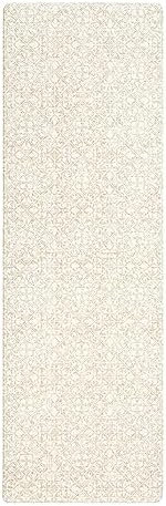 TOWN & COUNTRY BASICS Comfort Plus Vintage Medallion Tile Anti Fatigue Comfort Mat, Kitchen Runner Mat, Standing Desk Mat, Dorm Room Rug, Beige, 18"x55"