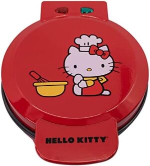 Uncanny Brands Hello Kitty Red Waffle Maker - Make Hello Kitty Waffles - Kitchen Appliance