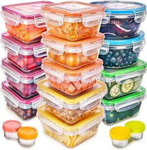 fullstar 17-piece Food storage Containers Set with Lids, Plastic Leak-Proof BPA-Free Containers for Kitchen Organization, Meal Prep, Lunch Containers