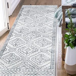 jinchan Runner Rug 2x6 Moroccan Hallway Rug Bohemian Kitchen Washable Rug Non Slip Geometric Accent Rug Soft Rug Indoor Carpet Bathroom Laundry Room Bedroom Grey