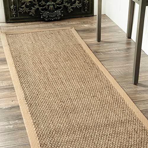 nuLOOM Elijah Farmhouse Seagrass Runner Rug, 2' 6" x 6', Beige