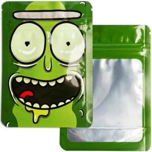 100 Pieces Storage Bags 3.5g Stand-up, reseable ziplock mylar bag