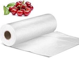 14" X 20" Plastic Produce Bag on a Roll, Clear Food Storage Bags for Bread Fruits Vegetable, 350 Bags/Roll