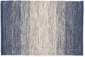 DII Woven Cotton Throw Rug, Area Rugs for Kitchen, Bedroom, Bathroom or Entry Way, Small Rug, 2x3, Ombre French Blue