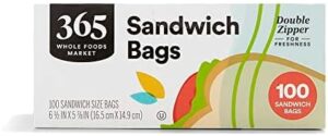 365 by Whole Foods Market, Double Zipper Sandwich Storage Bag, 100 Count