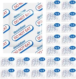 400cc Oxygen Absorbers for Food Storage - 100 Count (20x Packs of 5) - for Long Term Food Storage & Survival, Mylar Bags, Canning, Harvest Right Freeze Dryer, Dehydrated, and Preserved Foods