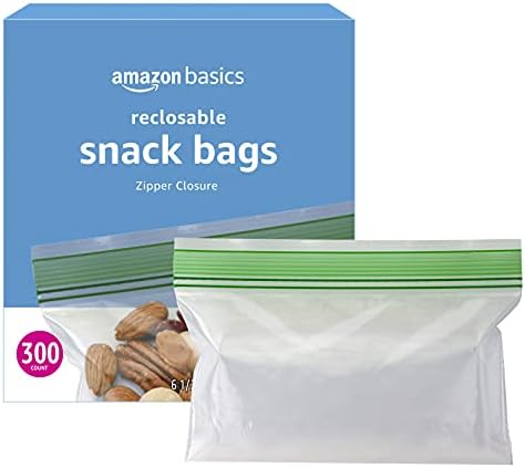 Amazon Basics Snack Storage Bags, 300 Count (Previously Solimo)