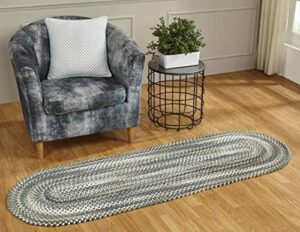 Better Trends Ombre Area Rug, 24" x 72" Runner, Reversible and Durable, 100% Soft Cotton Anti-Fatigue Chenille, Braided Rug for Entryway Living Room, Kitchen - Olive