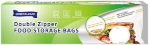 GENERALCARE Food Storage Bags Gallon with Double Zipper, Calendar Bags, Reusable Freezer Bags, Microwave Bags and Kitchen Organization for Food Storage (28 Count)