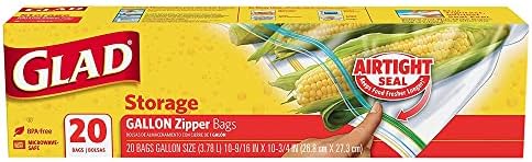 Glad Zipper Food Storage Bags - Gallon - 20 Count